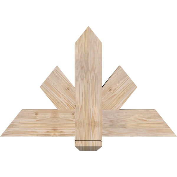 Ekena Millwork Kennewick Smooth Timber Gable Bracket, Douglas Fir, 36"W x 23"H x 3 1/2"D x 5 1/2"F, 15/12 Pitch GBW036X23X0406KEN00SDF - main
